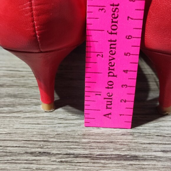 Aldo stiletto heels pumps women's size 40 red pointed close toe - Picture 6 of 12